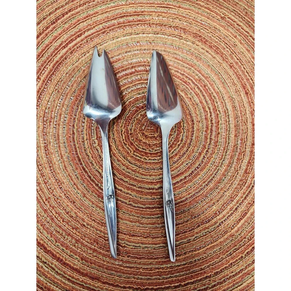 Spring Charm 1847 Rogers Bros. Stainless Cheese Knife Knife And Pick Set 1965